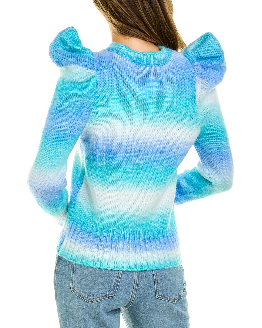 Shop Design History Puff Sleeve Sweater In Blue