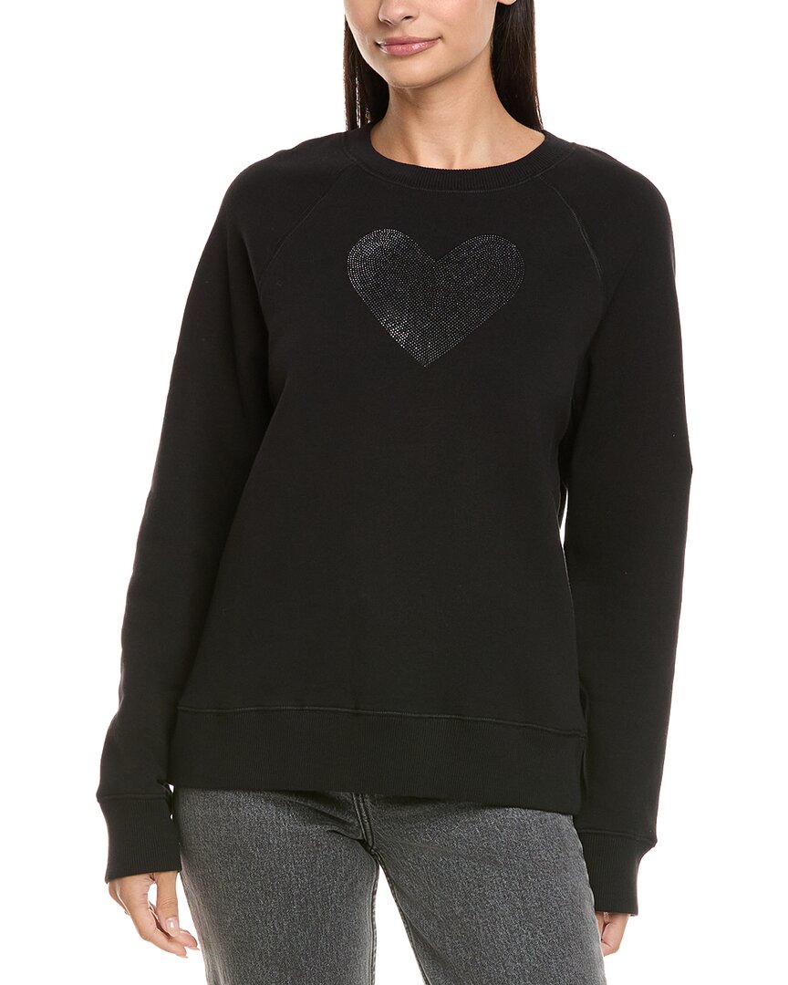 Zadig & Voltaire Strass Heart Sweatshirt In Black
