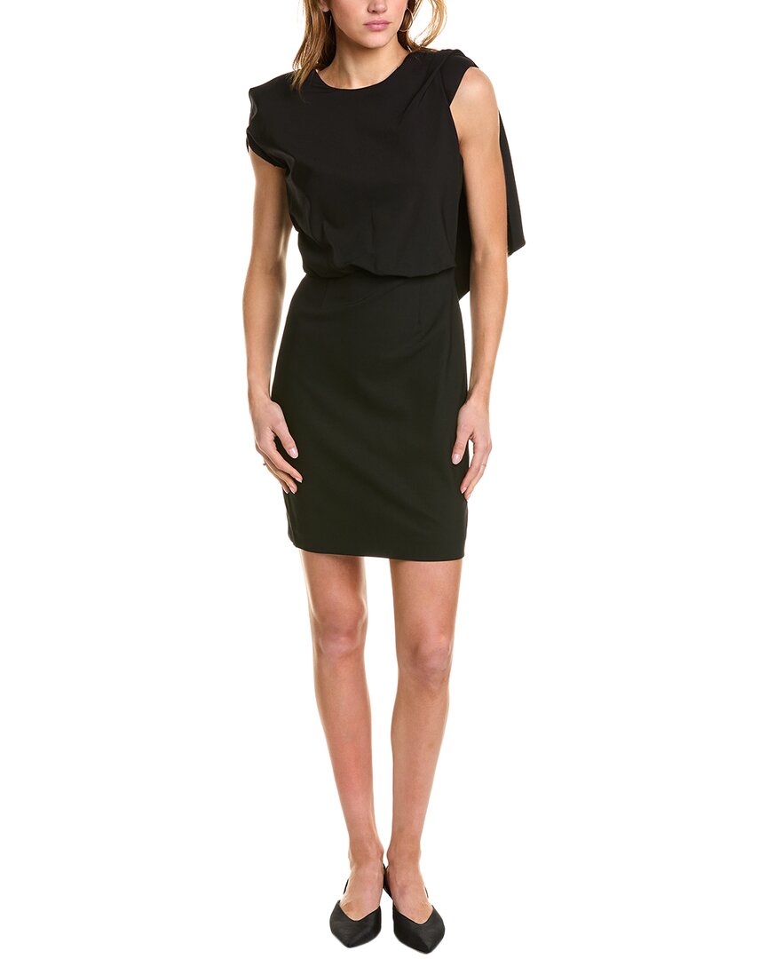 Theo The Label Gaia Backless Draped Mini Dress In Black