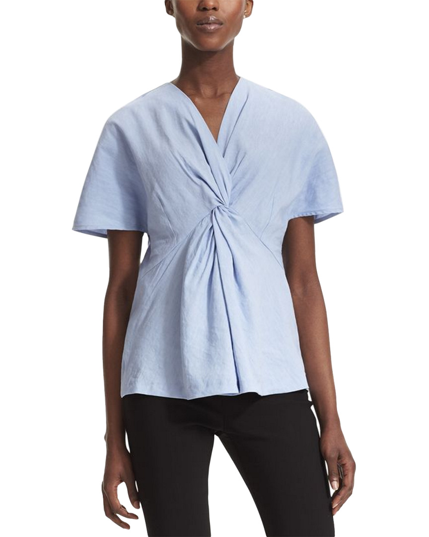 Image of M.M.LaFleur Paddi Linen-Blend Top