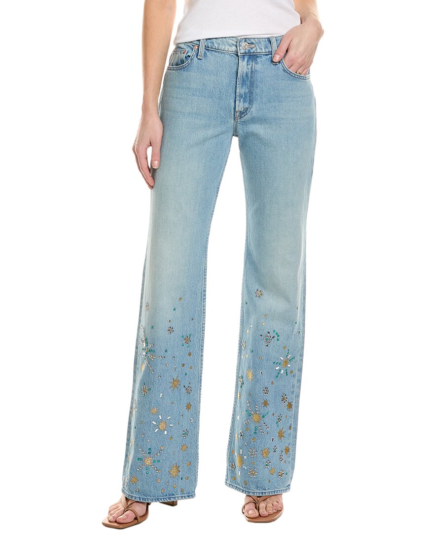 Shop Mother The Bookie Heel Righteous Gemstone Bootcut Jean In Blue