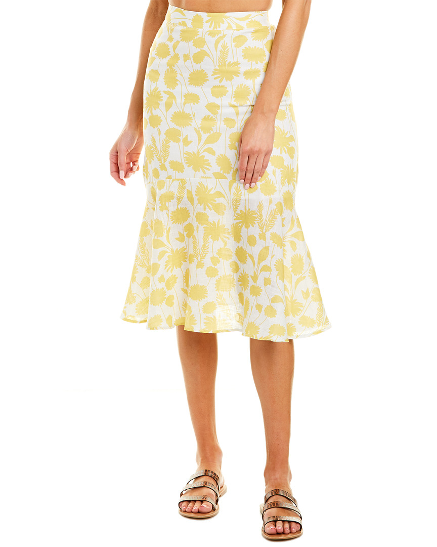 Image of Shore Road Tidepool Linen Midi Skirt