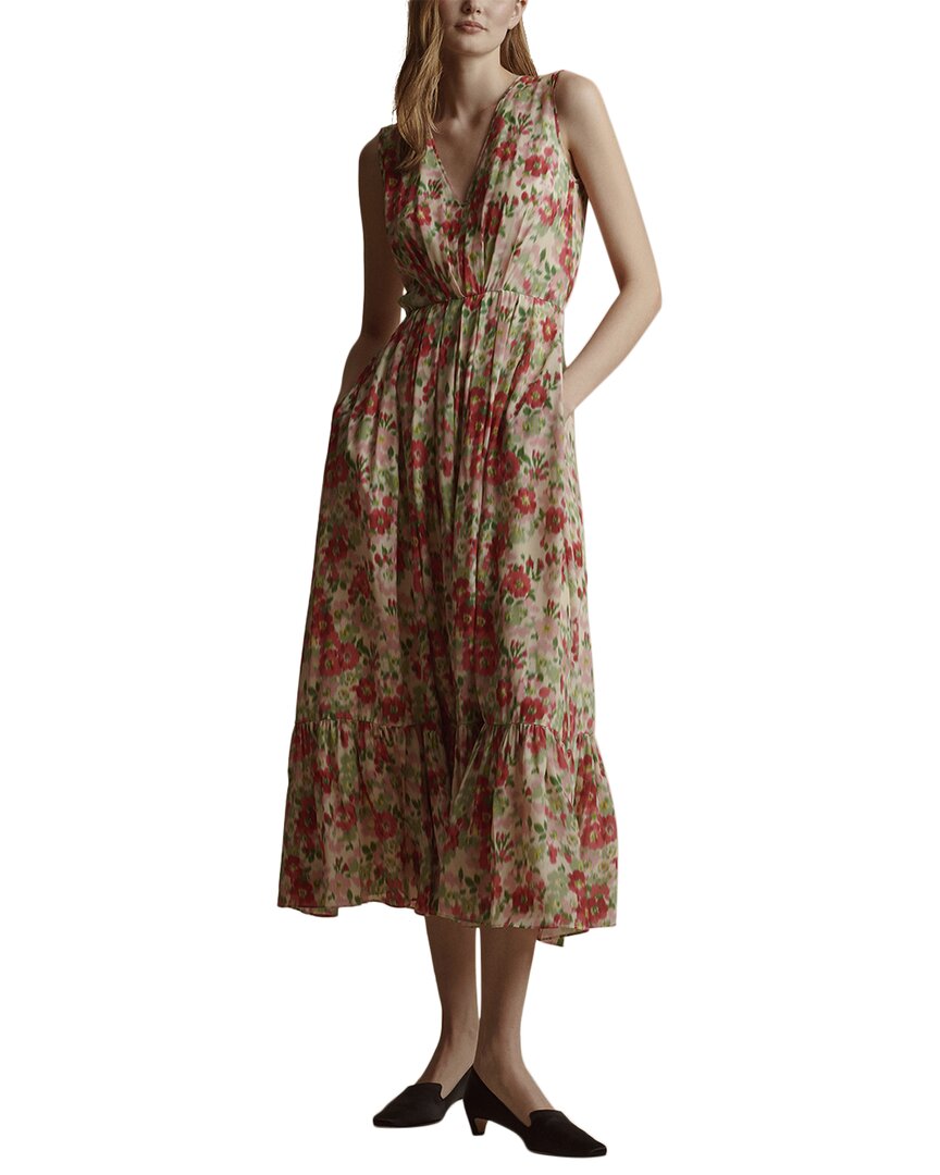 Adam Lippes Marina Silk Dress In Multi