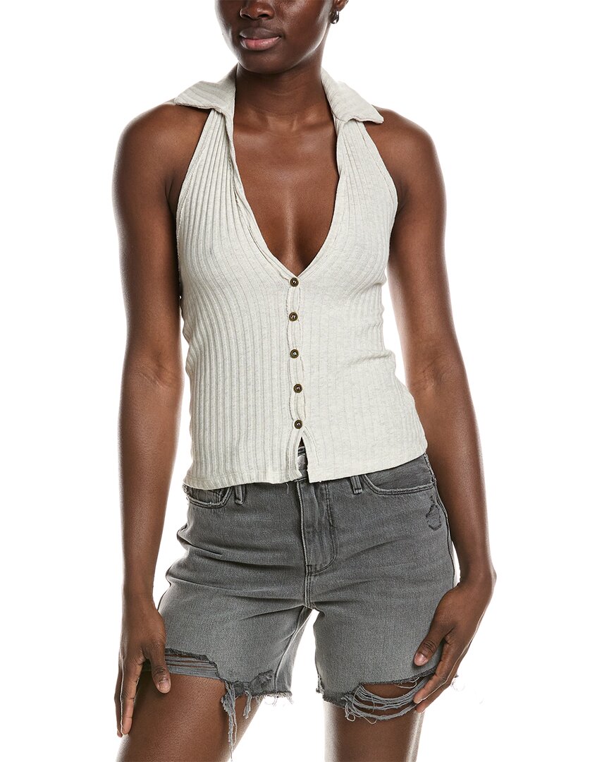 PROJECT SOCIAL T PROJECT SOCIAL T AUSTIN COLLARED BUTTON FRONT TOP