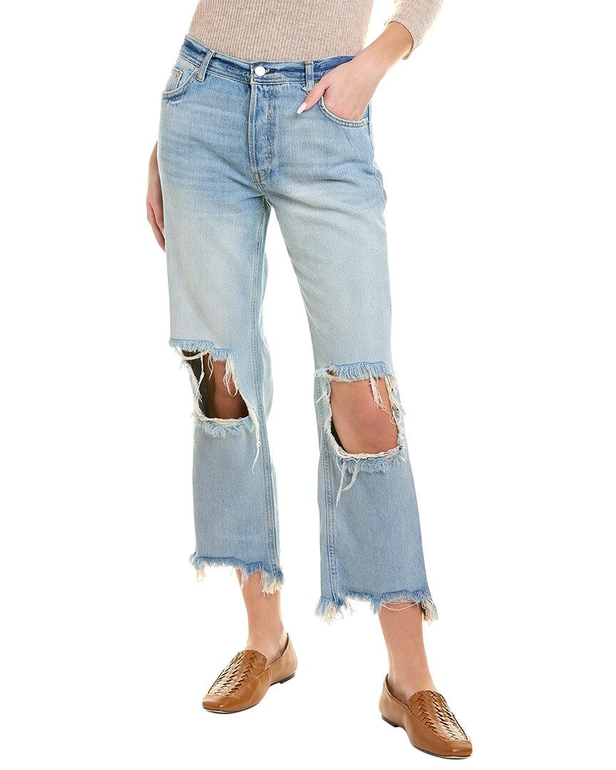 Free People We The Free Maggie Ripped Crop Straight Leg Jeans In Nocolor