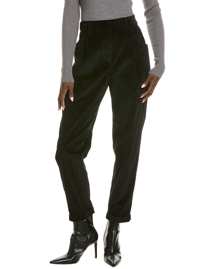 Brunello Cucinelli Women Virgin Wool Trousers With Belt