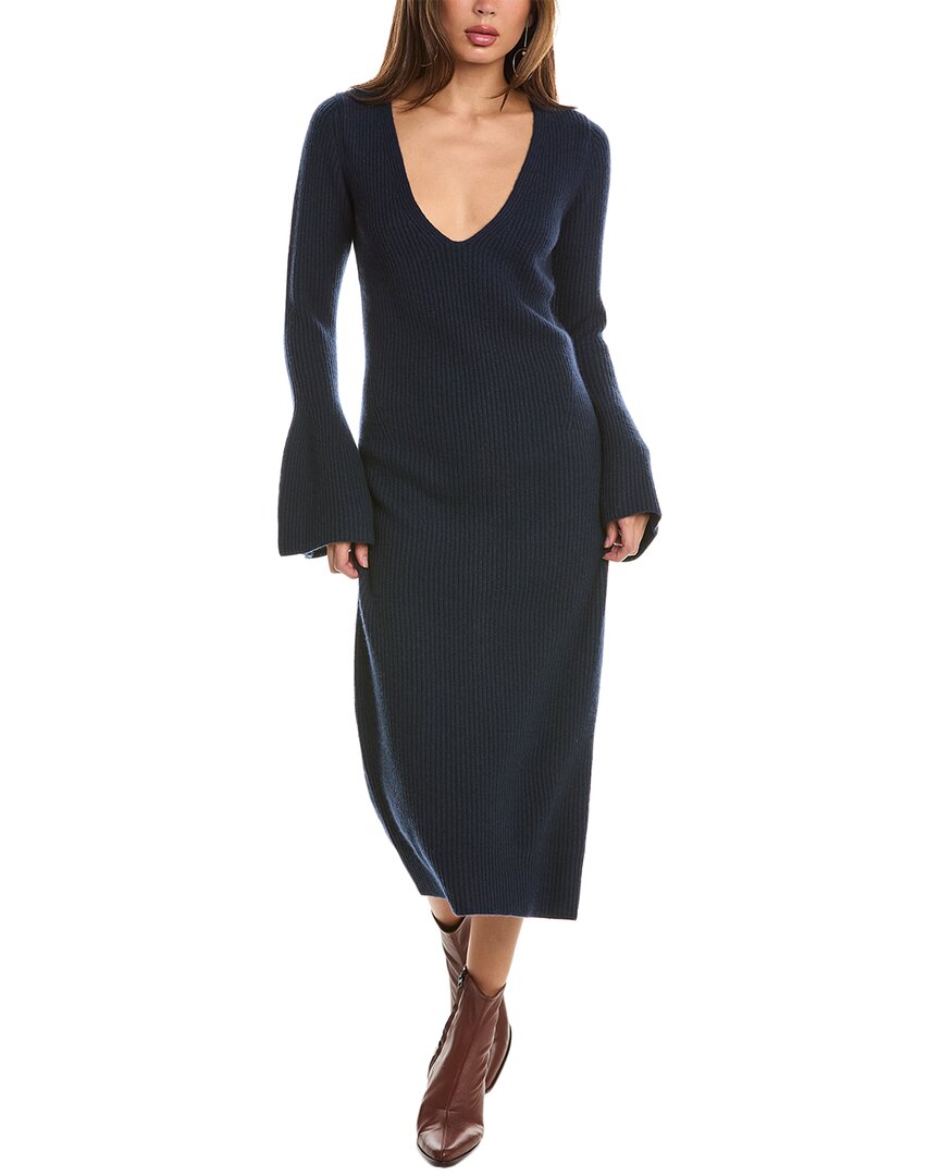 Equipment Dree Wool & Cashmere-blend Maxi Dress In Blue