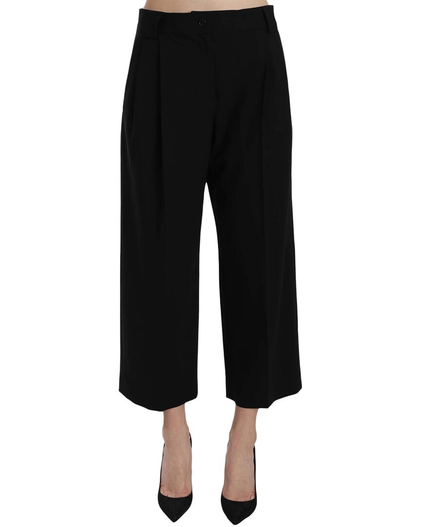 Dolce & Gabbana Black Print Trousers Pants