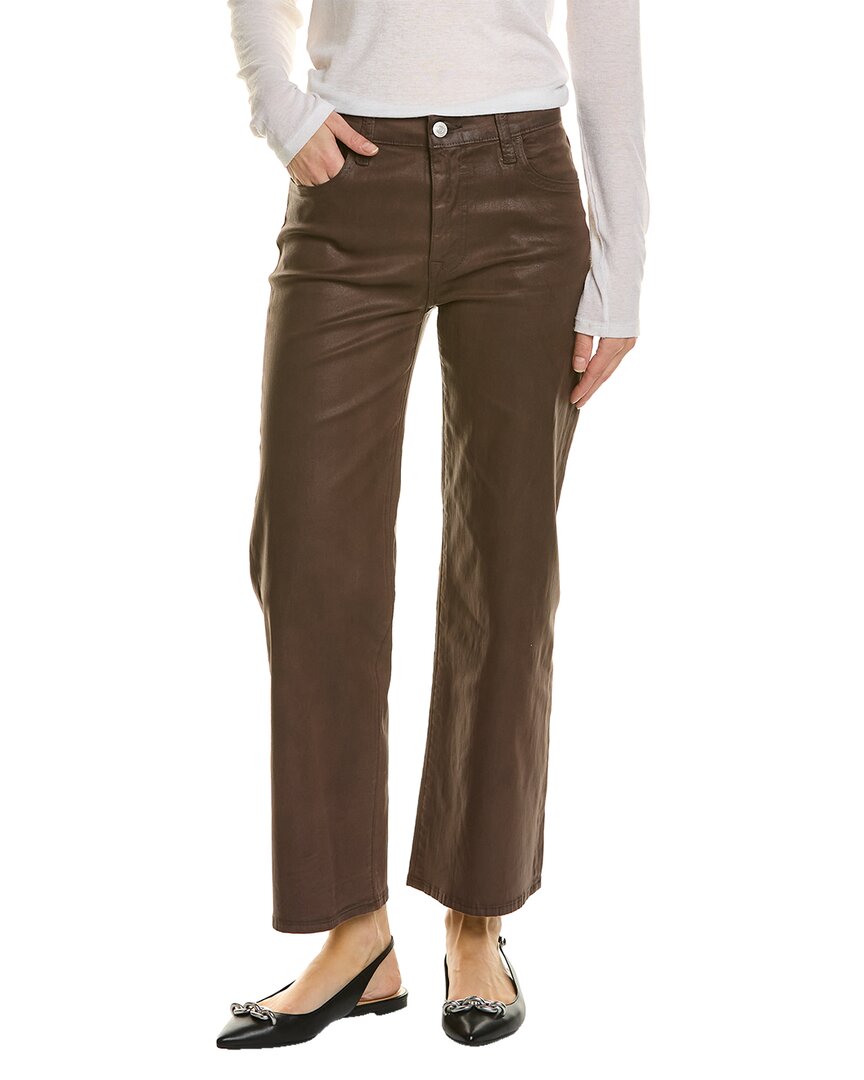 Shop Hudson Jeans Rosalie Chocolate Truffle High-rise Wide Leg Jean In Brown