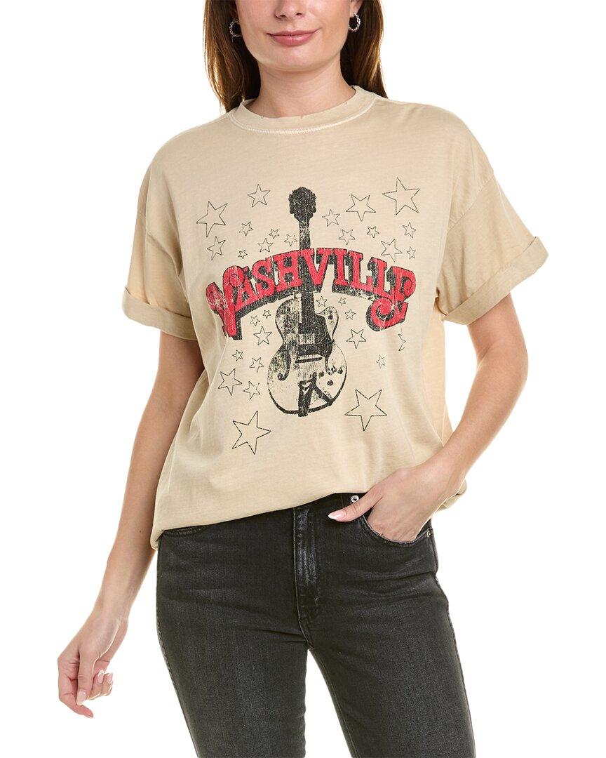 Shop Girl Dangerous Nashville Guitar T-shirt In Brown
