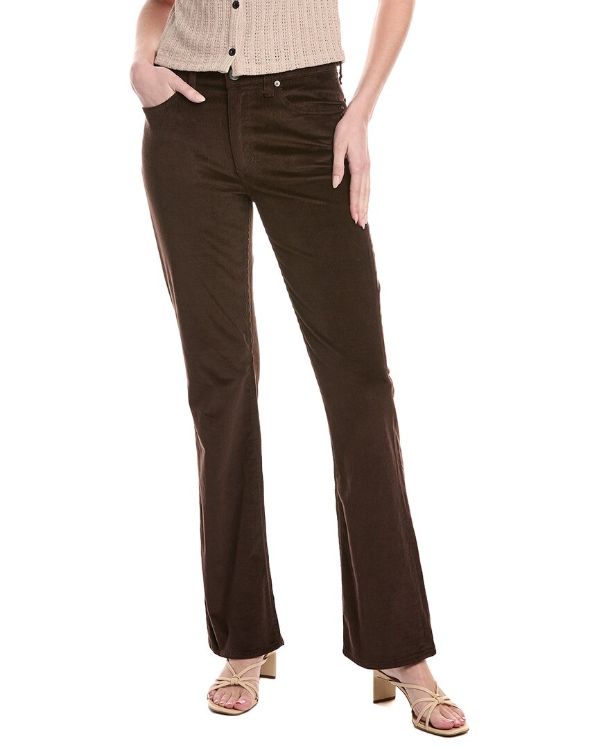 Rag & Bone Peyton Mid-rise Full Length Dark Brown Bootcut Jean In Brown