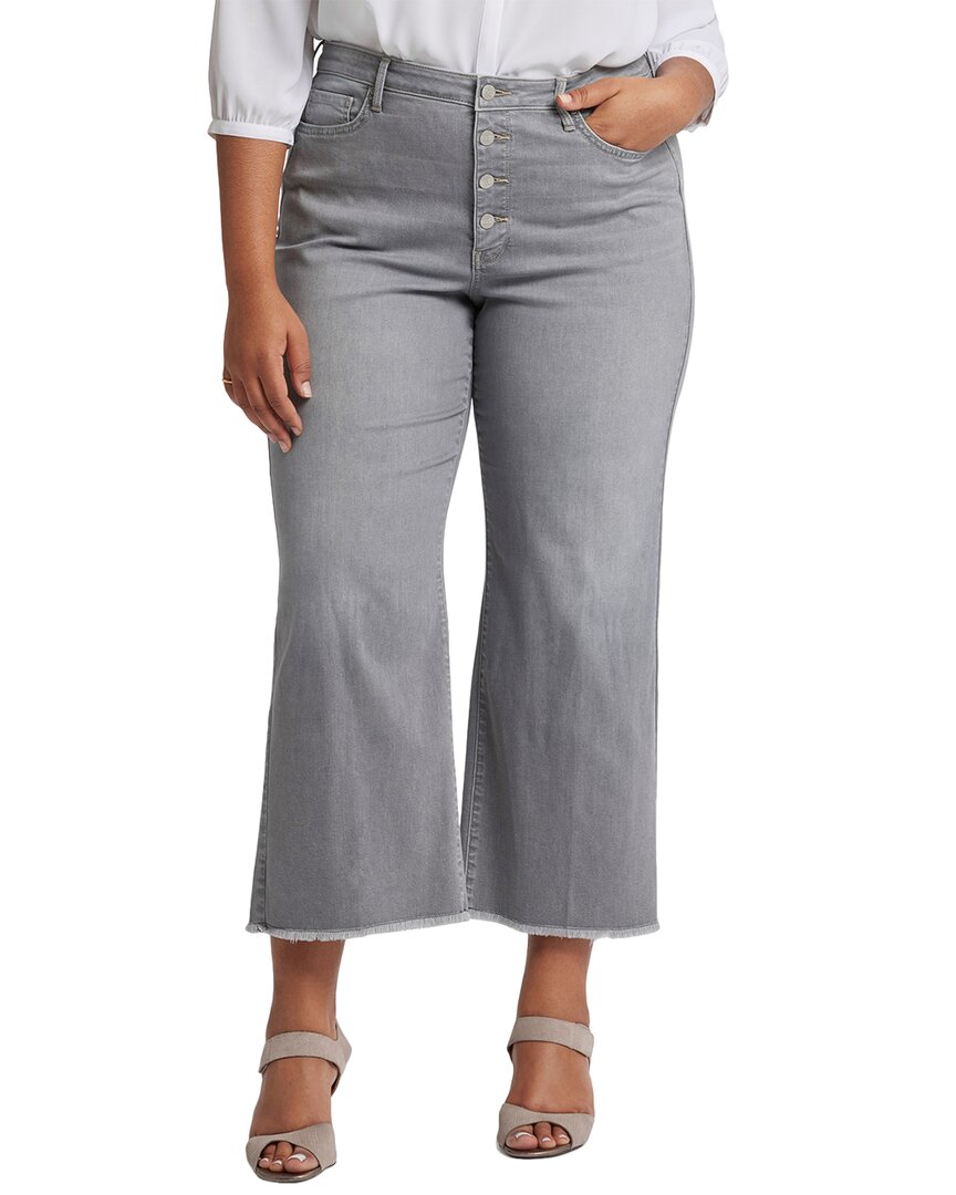 Nydj Plus Teresa Rocksand High-rise Wide Leg Jean