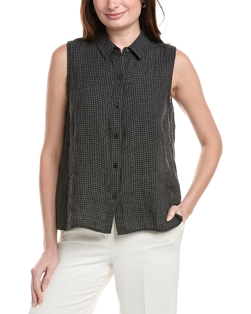 Eileen Fisher Linen Shirt In Black
