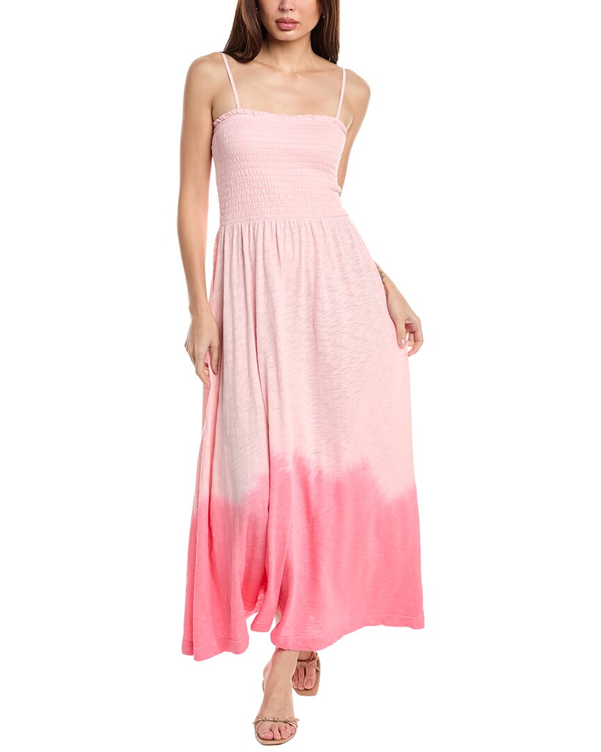 Atm Anthony Thomas Melillo Smocked Maxi Dress In Brown