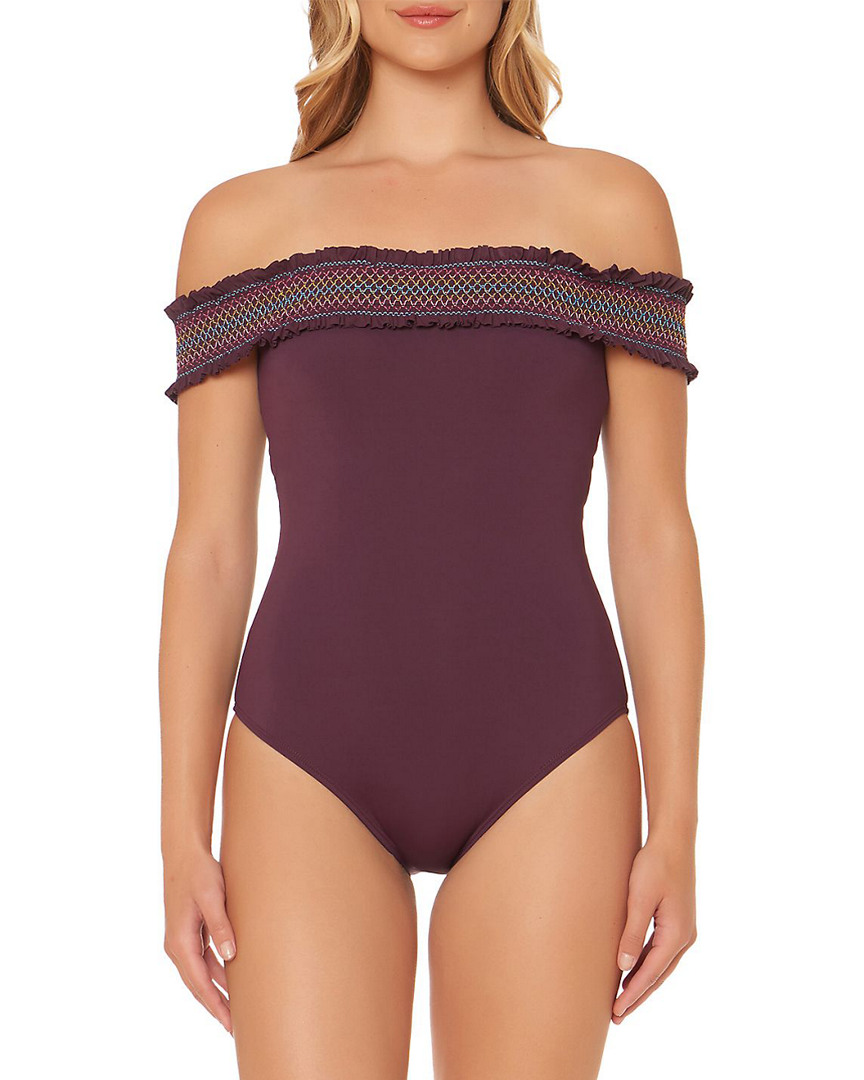 Image of Bleu By Rod Beattie One-Piece Off-The-Shoulder Bandeau Swimsuit