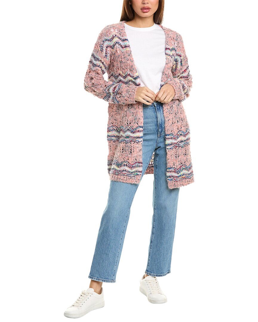 Lisa Todd Wool & Alpaca-blend Cardigan In Pink
