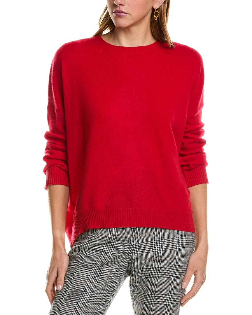 Kier + J Dropped-shoulder Dolman Cashmere Sweater In Red