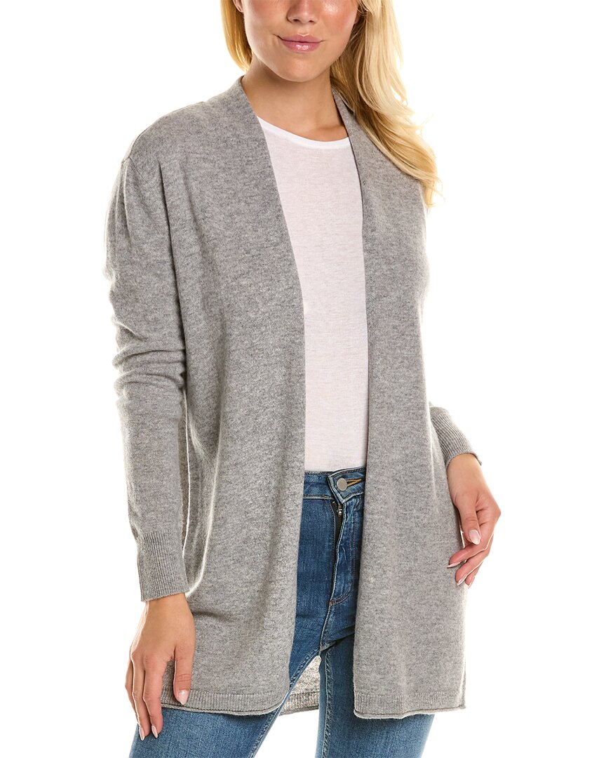 Shop Qi Cashmere Duster In Grey