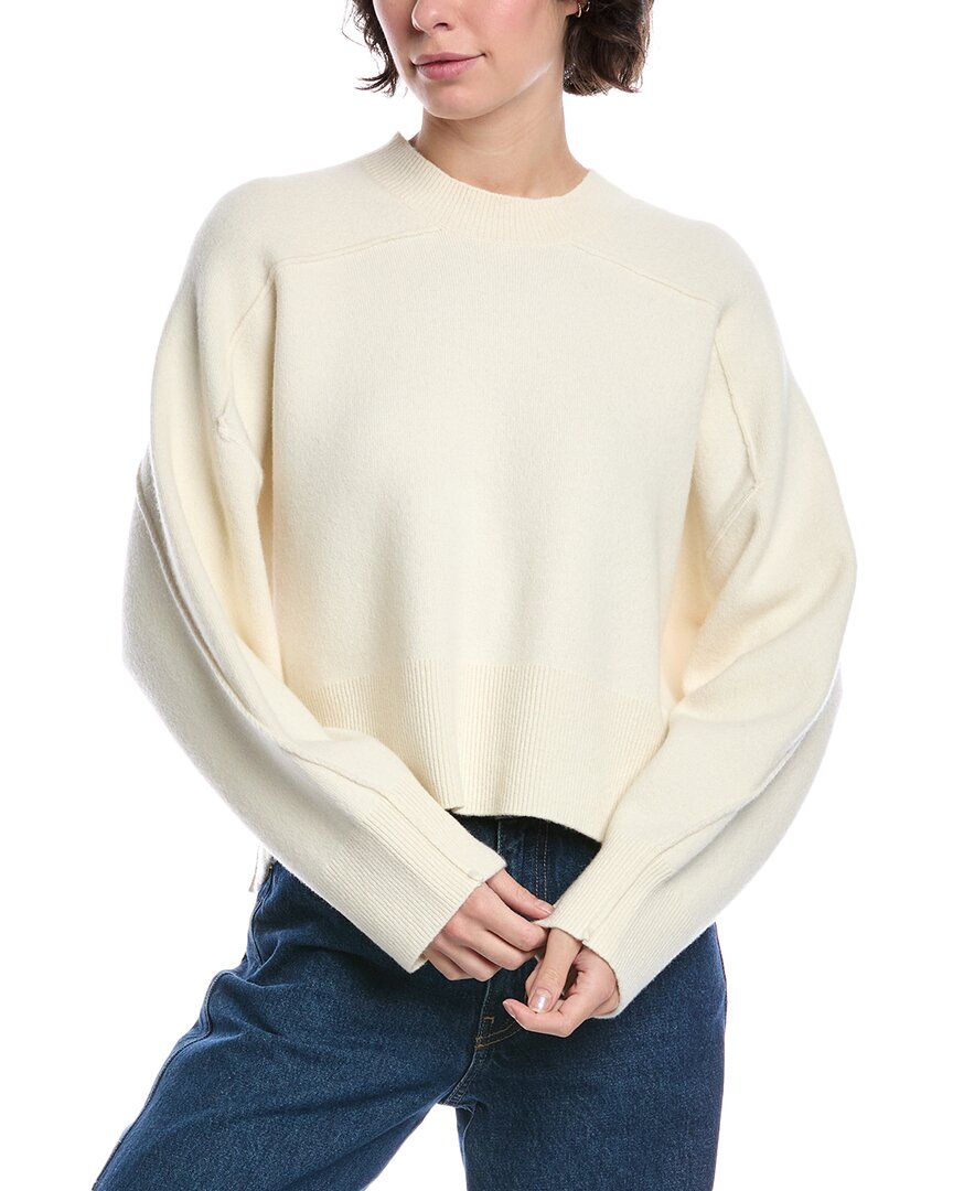 Rag & Bone Bridget Crewneck Wool-blend Sweater In White
