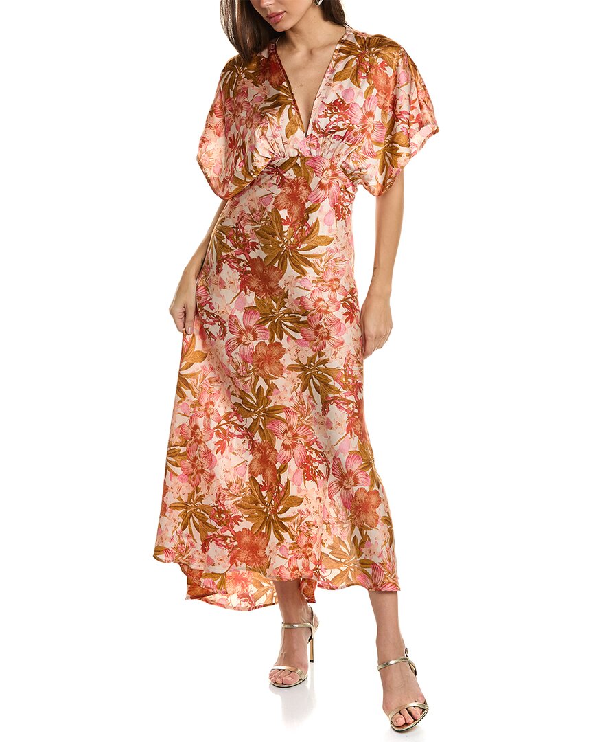 Dress Forum Autumn Lily Satin Blouson Maxi Dress