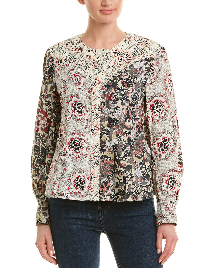 Image of Etoile Isabel Marant Multi-Print Round Neck Blouse