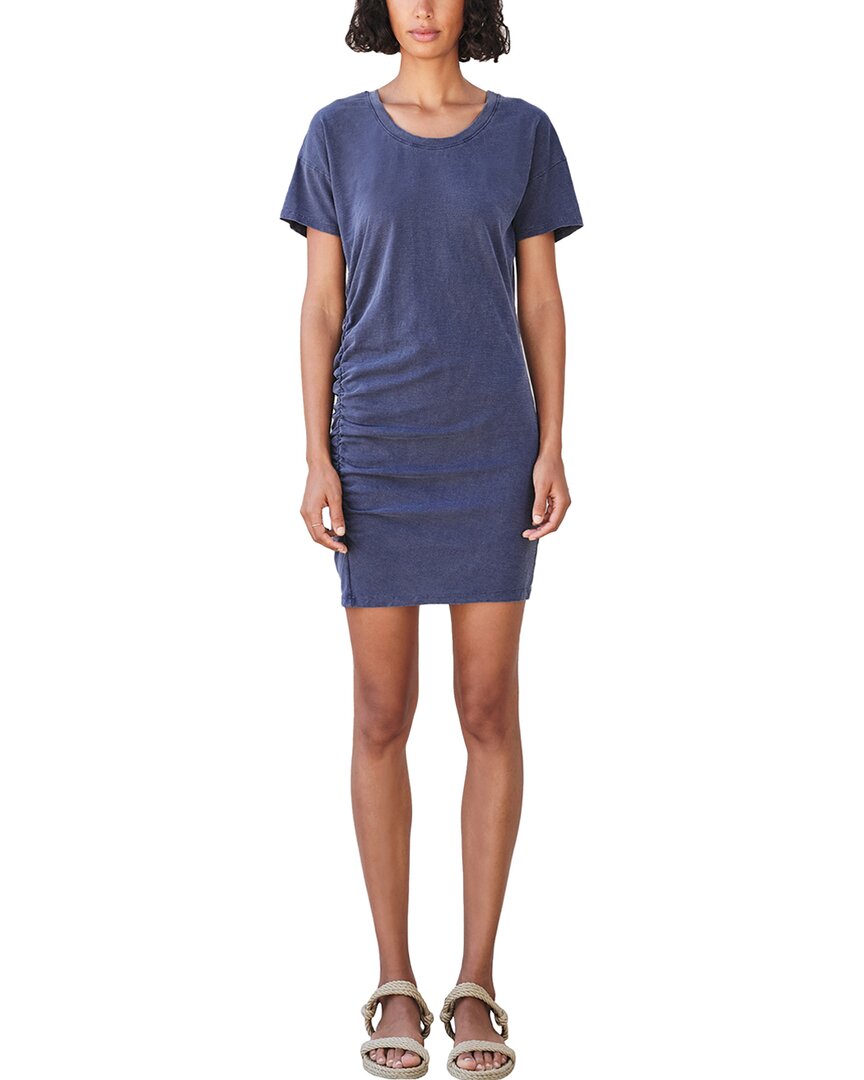 Shop Sundry Shirred T-shirt Dress In Blue