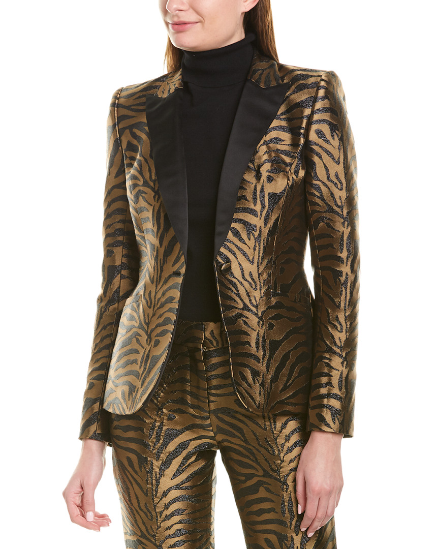 Image of PRABAL GURUNG Fitted Silk-Lined Blazer