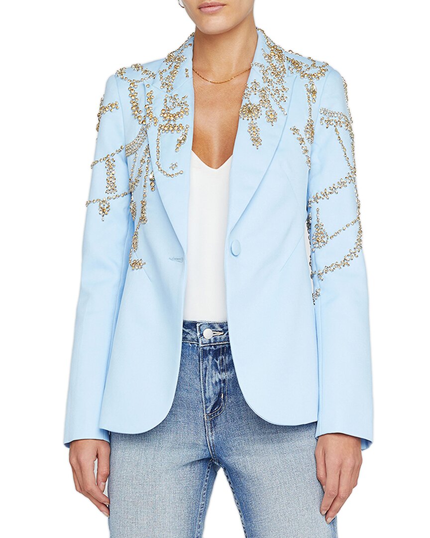 L Agence Clementine Crystal-embellished Blazer