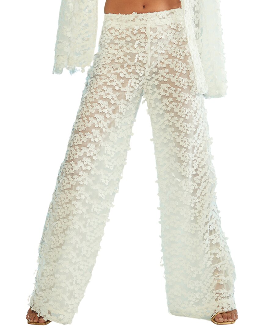 CYNTHIA ROWLEY CYNTHIA ROWLEY 3D EMBROIDERED TULLE PANT