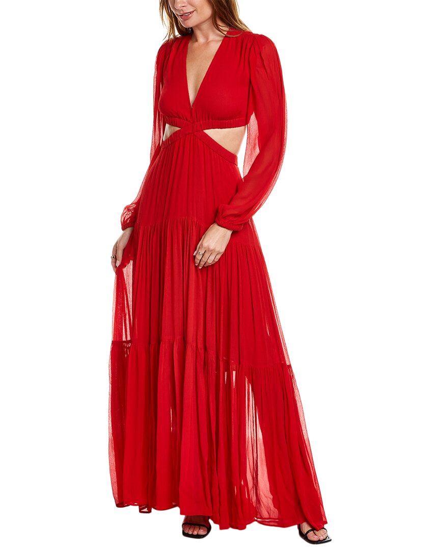 A.l.c . Isabelle Silk Maxi Dress In Red A.l.c . Isabelle Silk Maxi Dress In Red