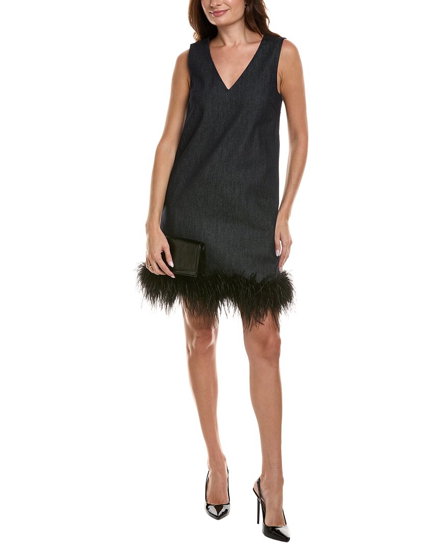 Flora Bea Nyc Nate Denim Shift Dress In Black