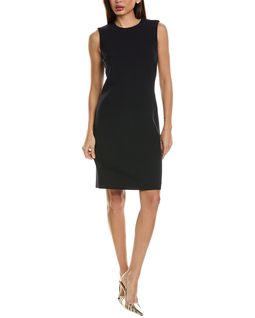 St John St. John Stretch Crepe Sheath Dress In Blue