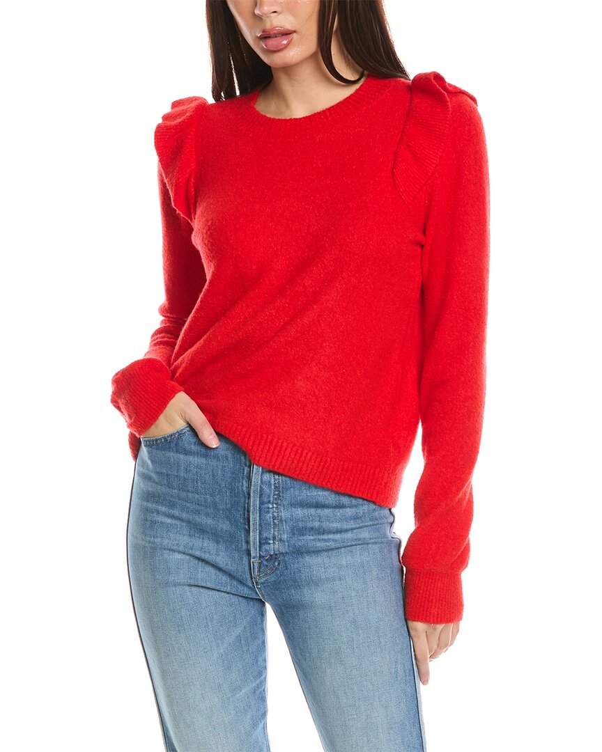 Lilla P Crossed V-neck Sweater In Red