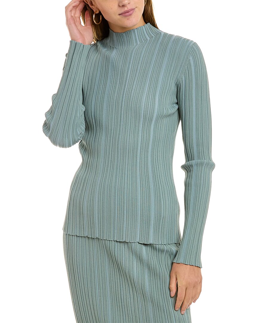 Ena Pelly Compact Knit Top In Green