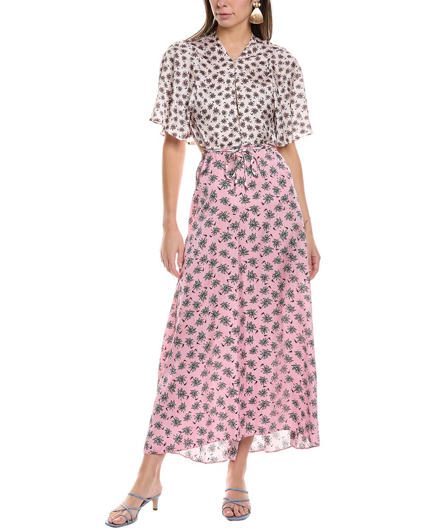 Shop Maje Maxi Dress In Pink