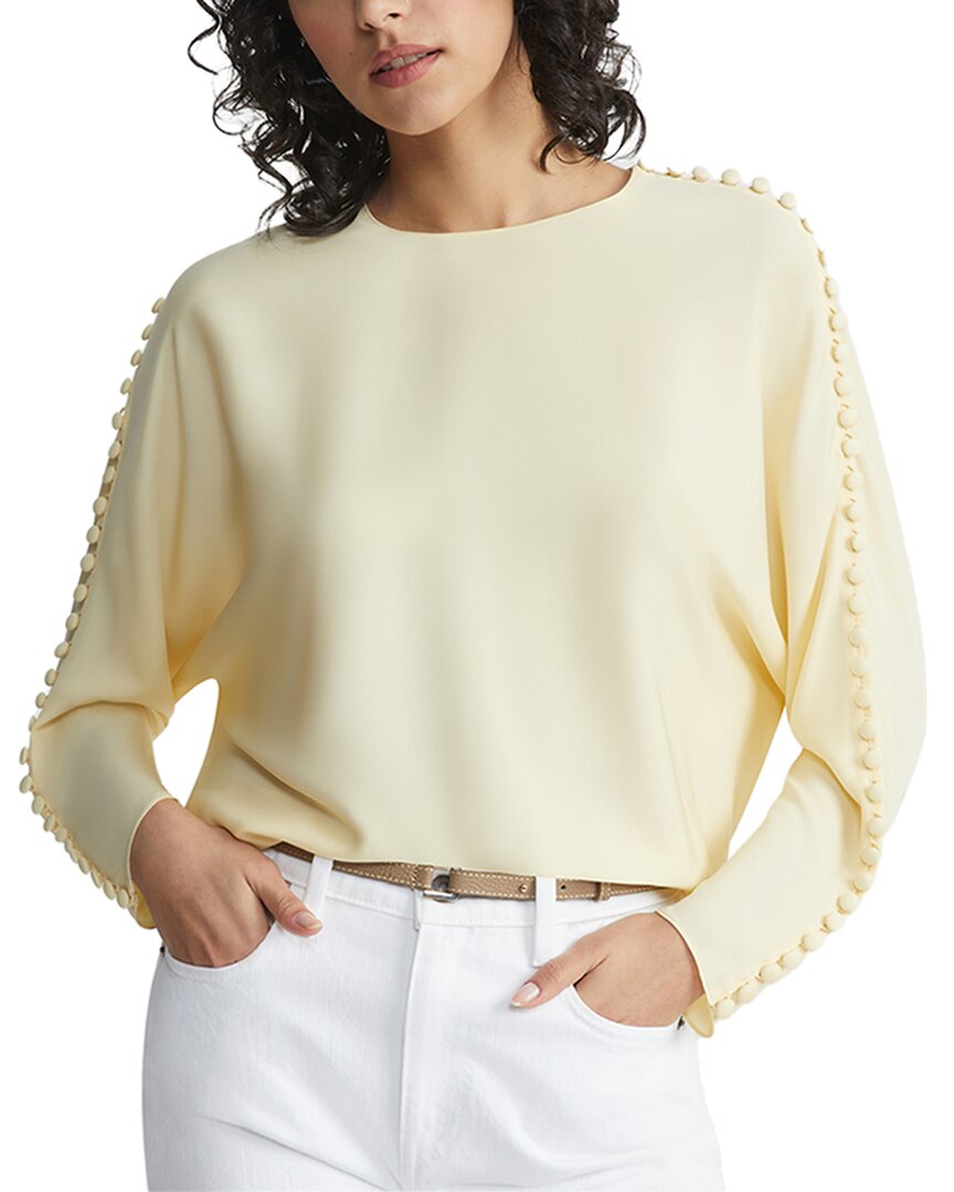 Lafayette 148 New York Wing Sleeve Silk Blouse