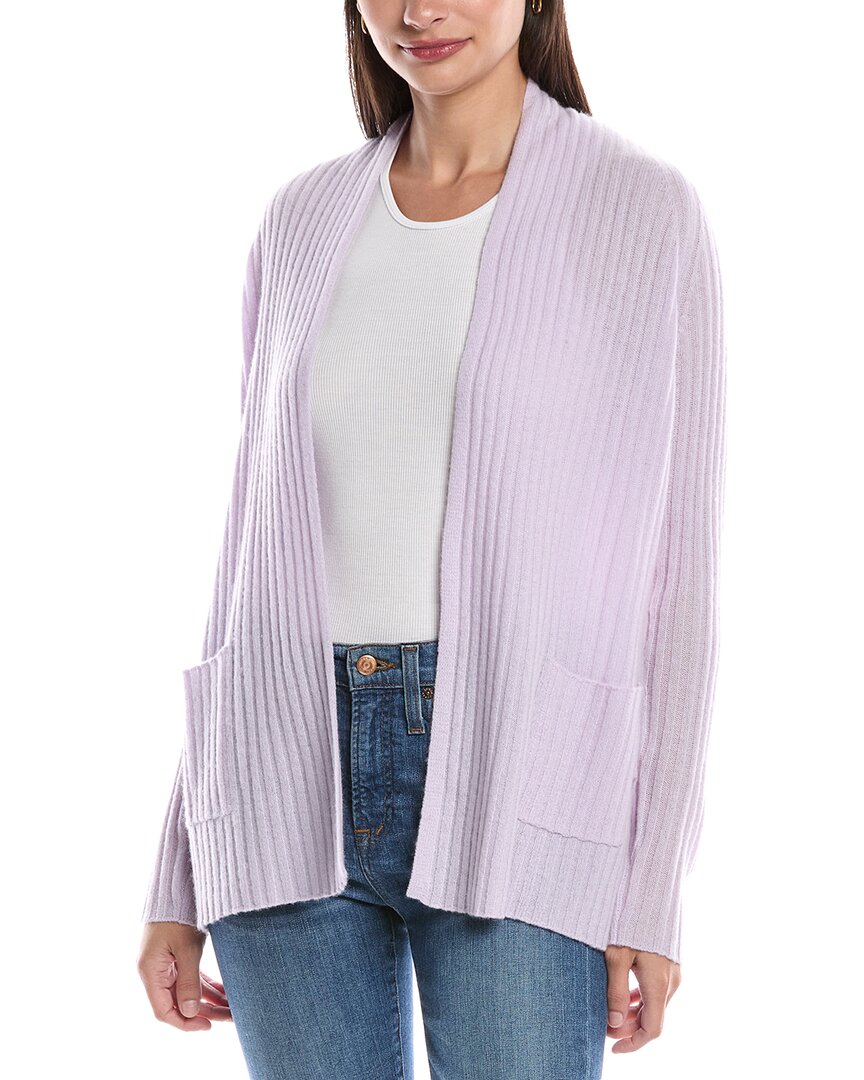 Alashan Cashmere Cozy Rib Raglan Cashmere Duster In Purple