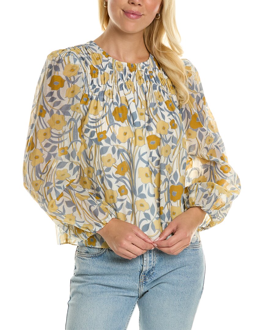 REBECCA TAYLOR REBECCA TAYLOR DAPHNE FLEUR SILK-BLEND BLOUSE 