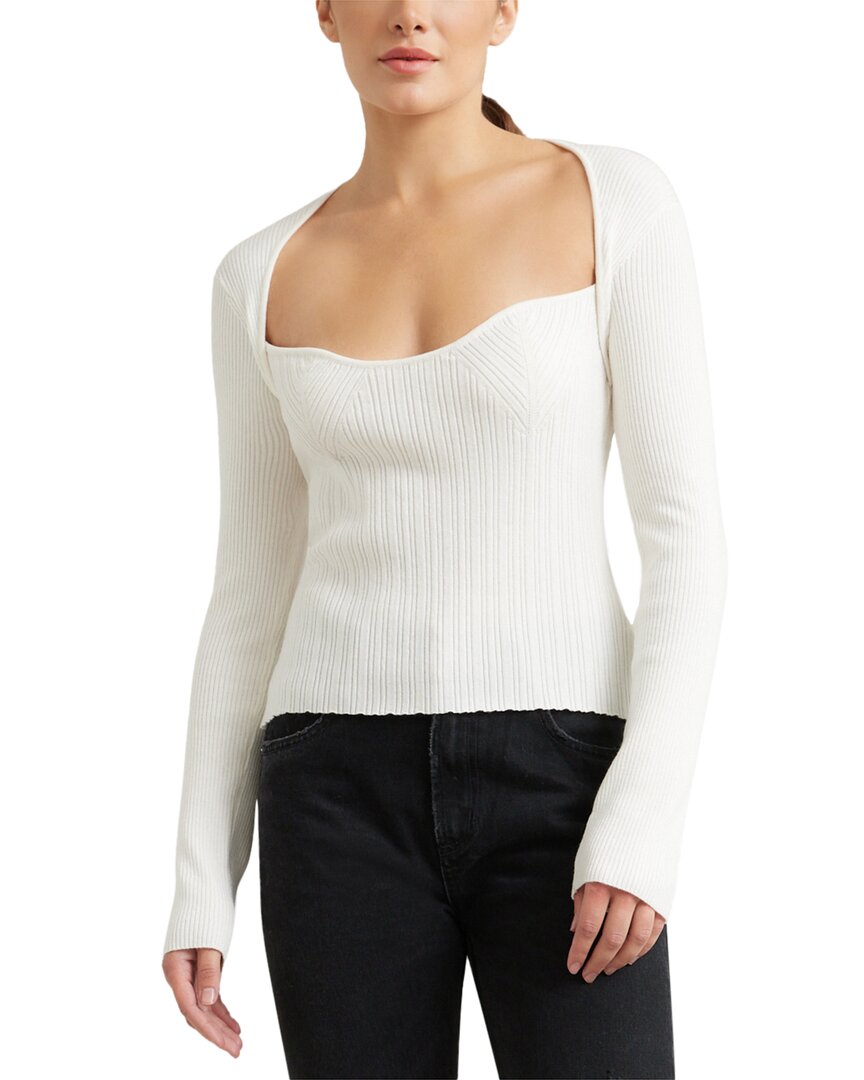 Shop Modern Citizen Hera Shrug Cutout Wool-blend Sweater