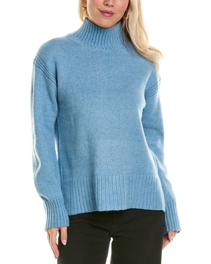 Joseph A . Ribbed Turtleneck Sweater In Blue