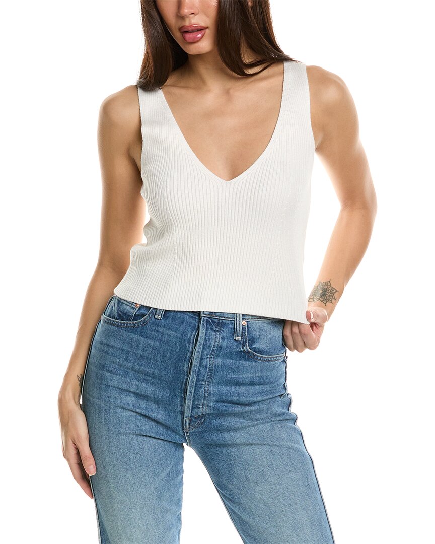 Shop 7 For All Mankind Crop Wool & Cashmere-blend Sweater Tank