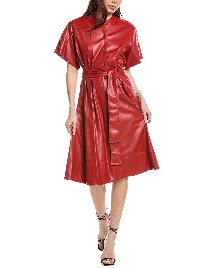 N Natori Natori Shirt Dress In Red
