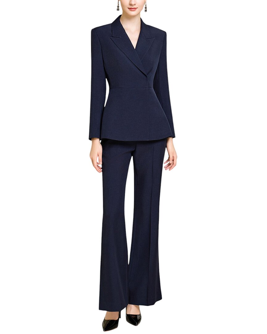 Esea 2pc Blazer & Pant Set In Blue
