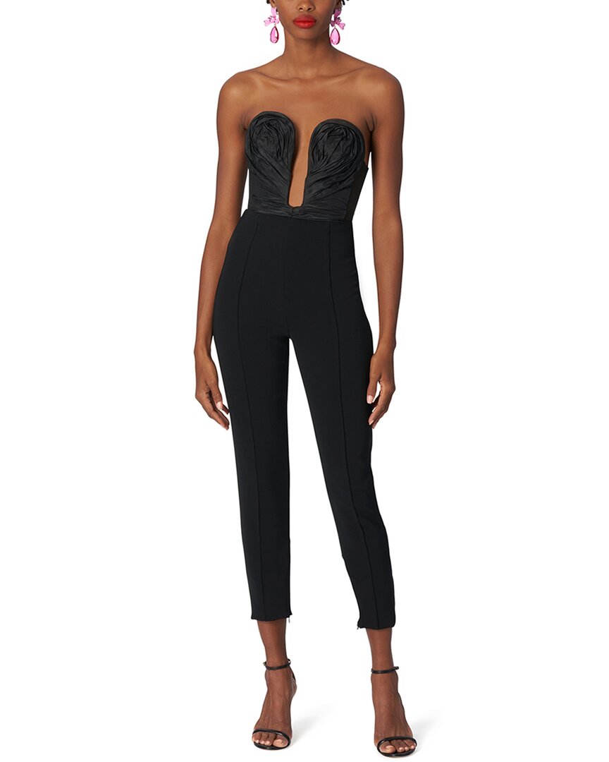 Shop Carolina Herrera Strapless Ruched Deep-u Jumpsuit