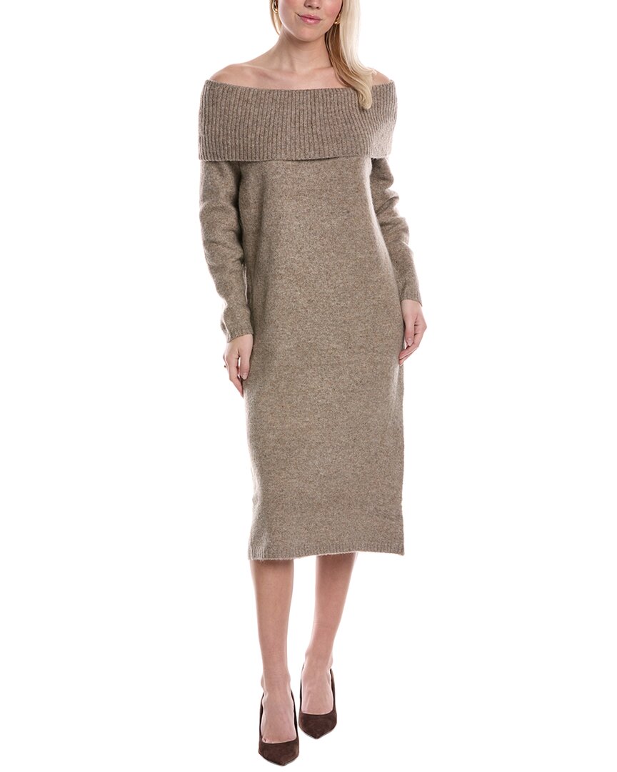 Anna Kay Lorelle Cashmere-blend Sweaterdress In Brown