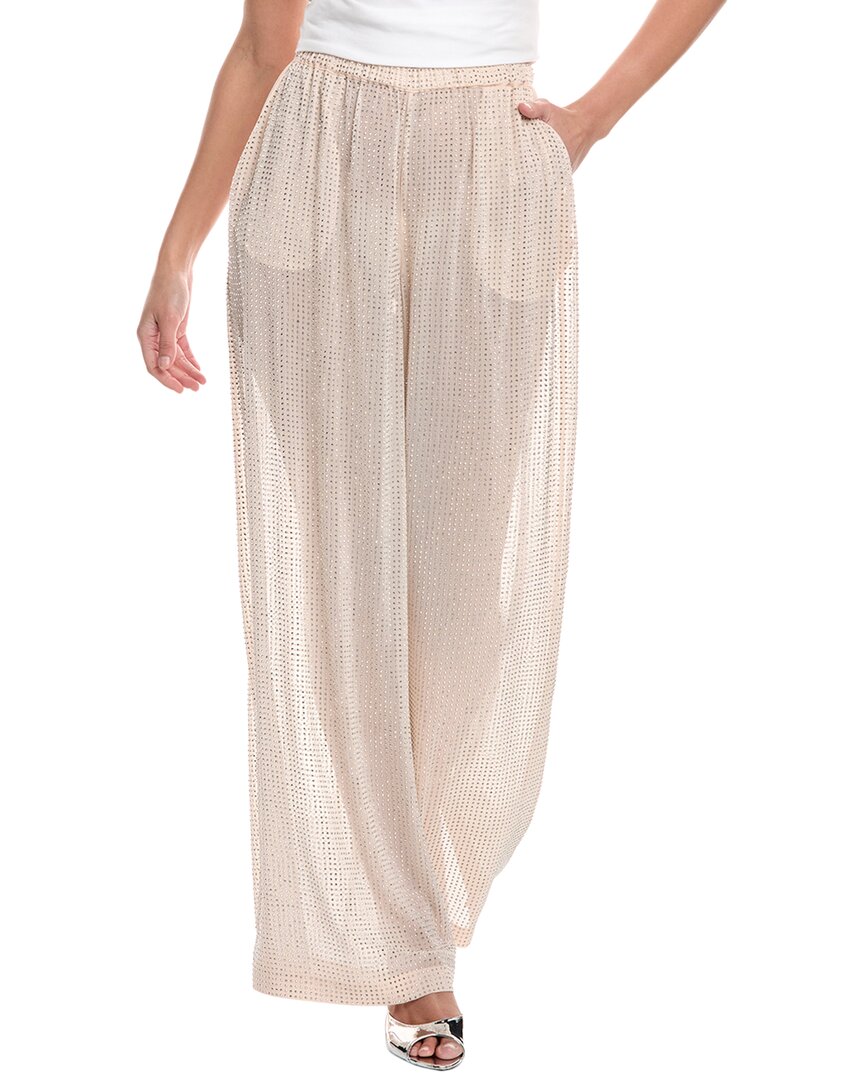 Ronny Kobo Merrin Rhinestone Pant In Beige