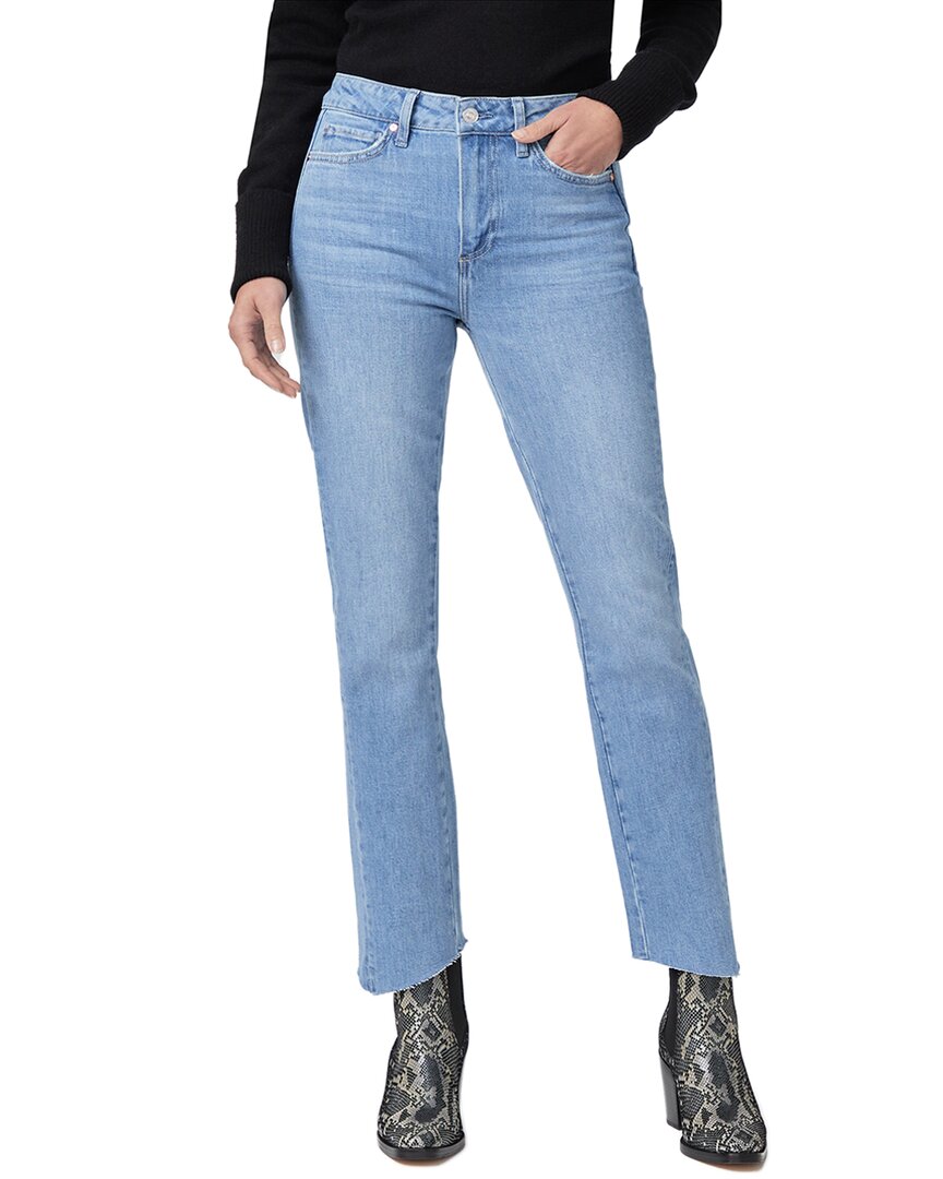 PAIGE PAIGE DENIM CINDY WRENNIN DISTRESSED HIGH RISE STRAIGHT ANKLE JEAN