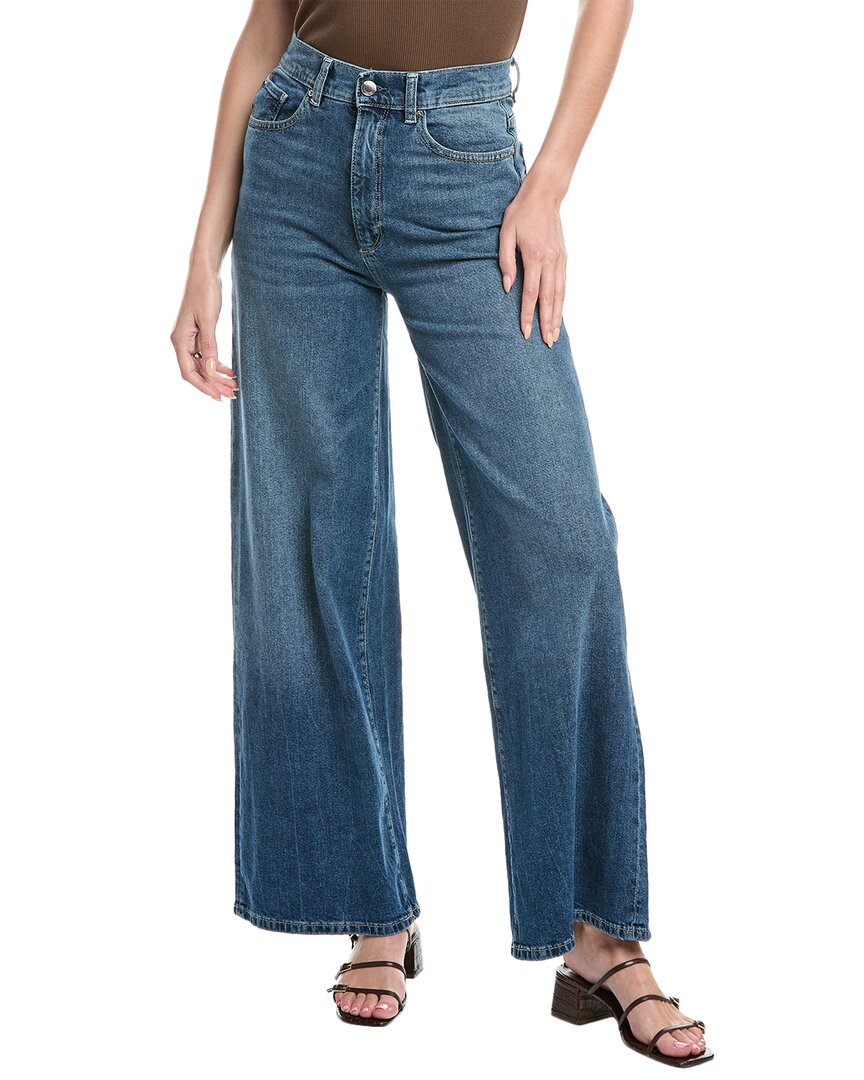 Dl1961 Hepburn Seagate Wide Leg Jean In Blue