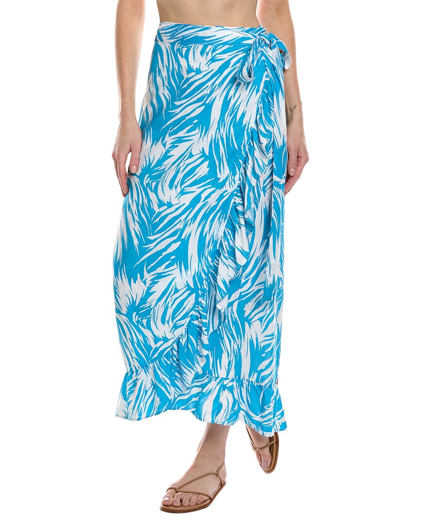 Melissa Odabash Danni Wrap Skirt In Blue