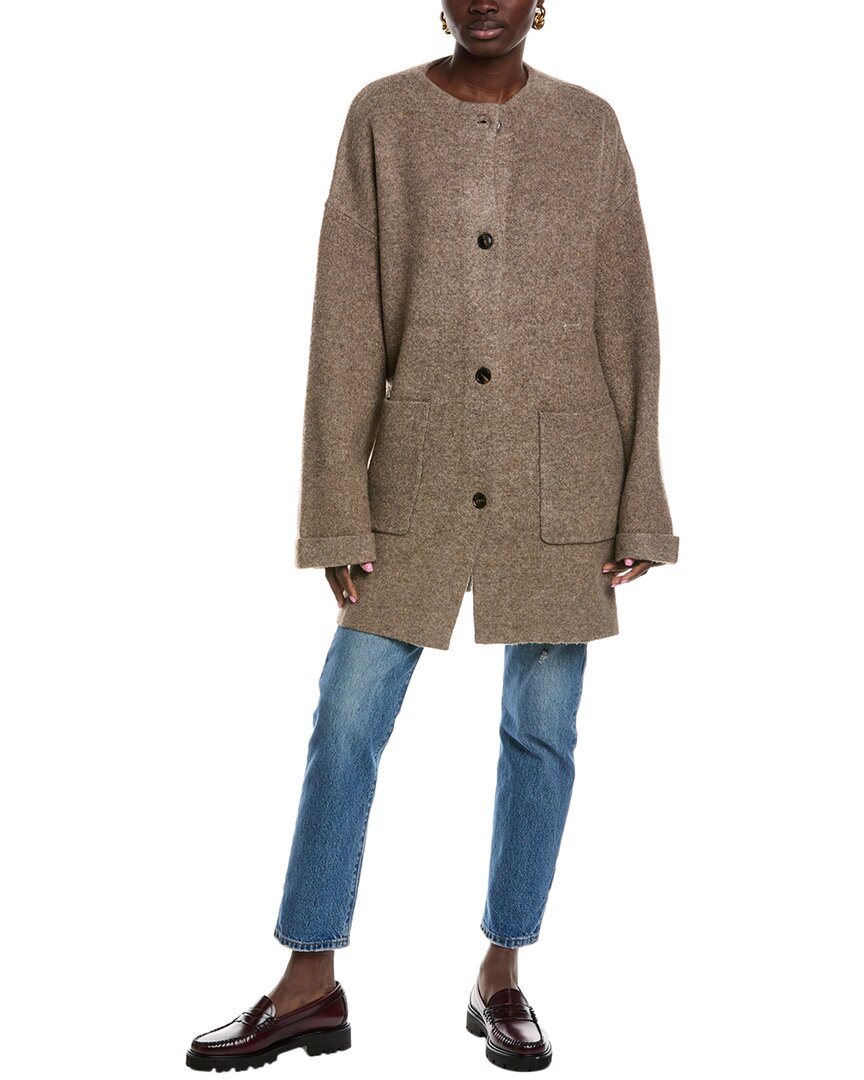 Shop Lyra & Co Cardigan In Brown